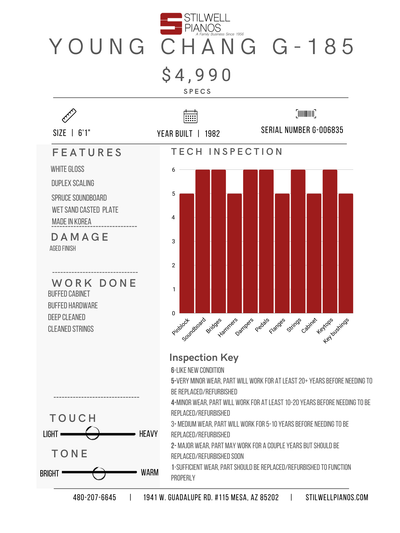 Young Chang G-185 Grand Piano