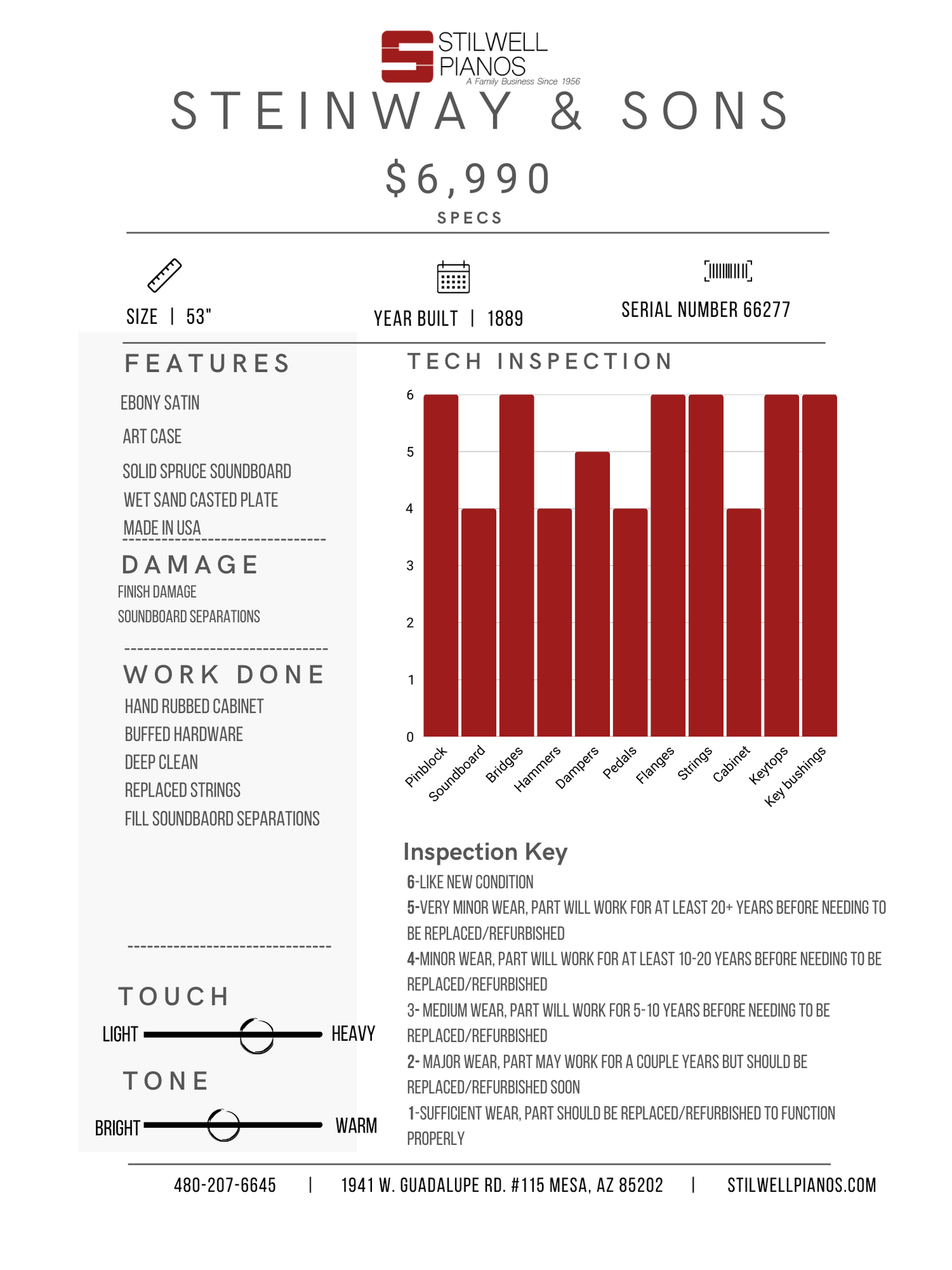 Steinway & Sons Upright Piano