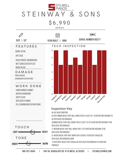 Steinway & Sons Upright Piano