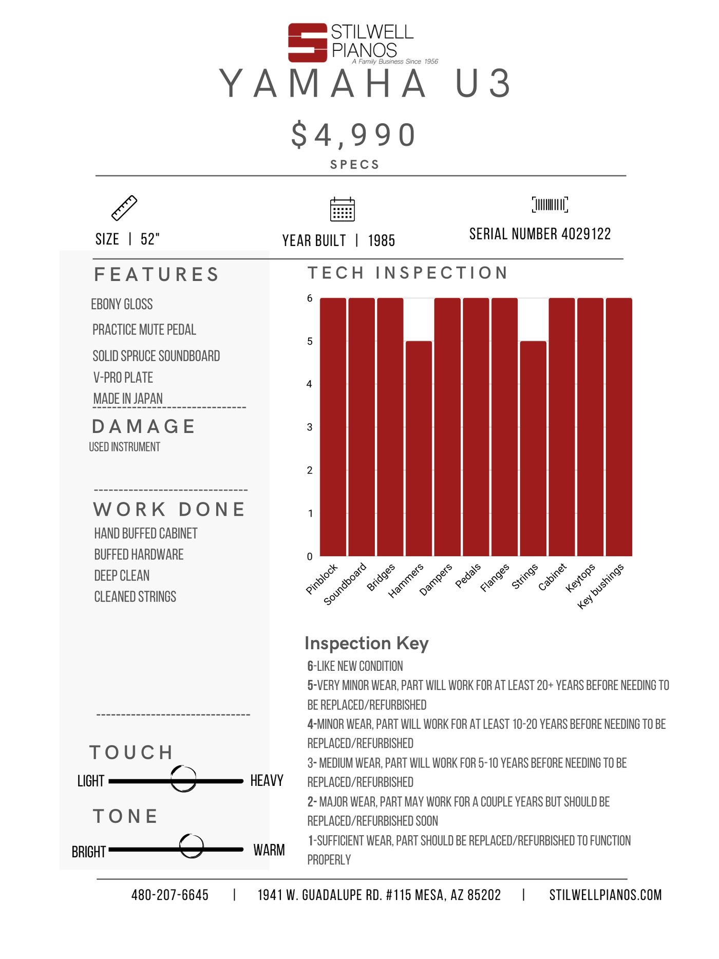 Yamaha U3 Upright Piano